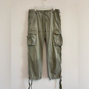 40Weft Army Green Cargo Pants—36/33